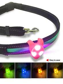 1pc Pet Night Glow Pendant, Dark Light Glow Anti-Lost Night LED Light, Suitable For Dogs, Cats, Teddy Dogs, Small Pets And Animals To Wear When Going Out, Pet Supplies - Multicolor - View 3
