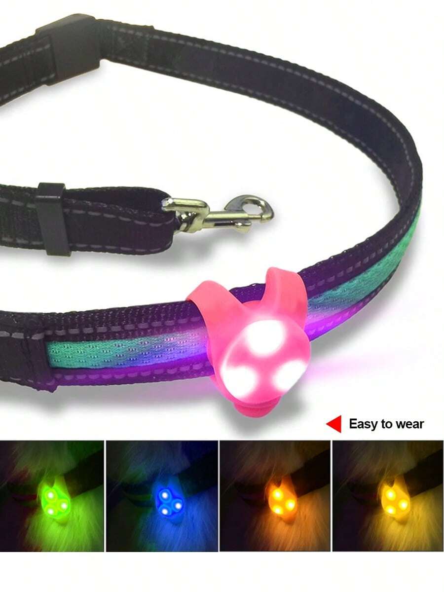 1pc Pet Night Glow Pendant, Dark Light Glow Anti-Lost Night LED Light, Suitable For Dogs, Cats, Teddy Dogs, Small Pets And Animals To Wear When Going Out, Pet Supplies