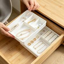 Compartment Jewelry Storage Box Drawer Organizer Small Box Stackable Jewelry Tray - Multicolor - View 1