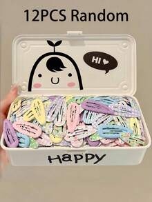 60/36/24/12 Pcs Multi-Color Printed Hair Clips Set, Cute Y2K Hair Accessories, Sweet Patterned Hair Clips For Girls & Women, Daily Wear&Party - Multicolor - View 11