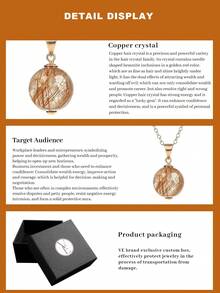 [VE]1pc High-Quality Career Protection Stone Copper Rutilated Quartz Round Bead, Natural Full Copper Smooth Hair Rutilated Quartz For Career Success, Guaranteed Authentic Natural Crystal, Supports Re-Inspection. Suitable For Self/Best Friend/Girlfriend/Friend/Mom, All Occasions. Jewelry Color Random (Chain Not Included) - Copper Rutilated Quartz - [Career] - View 6