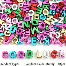 10/20件組壓克力大孔字母珠，26個字母隨機混色隨機組合，DIY手鍊項鍊耳環珠寶材料，手機鍊鑰匙圈衣物包包吊飾裝飾珠 - 隨機混色 - 查看 18