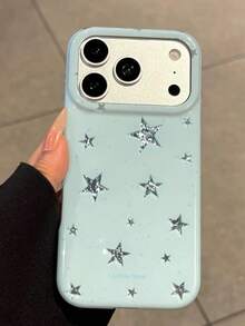 1件裝性感Y2K星星鑽石圖案手機殼，適用於Phone 13 14 15 16 17 Pro Max及18系列，時尚設計保護殼，耐用，適合科技愛好者與時尚達人，可愛完美禮物 - 彩色 - 查看 5