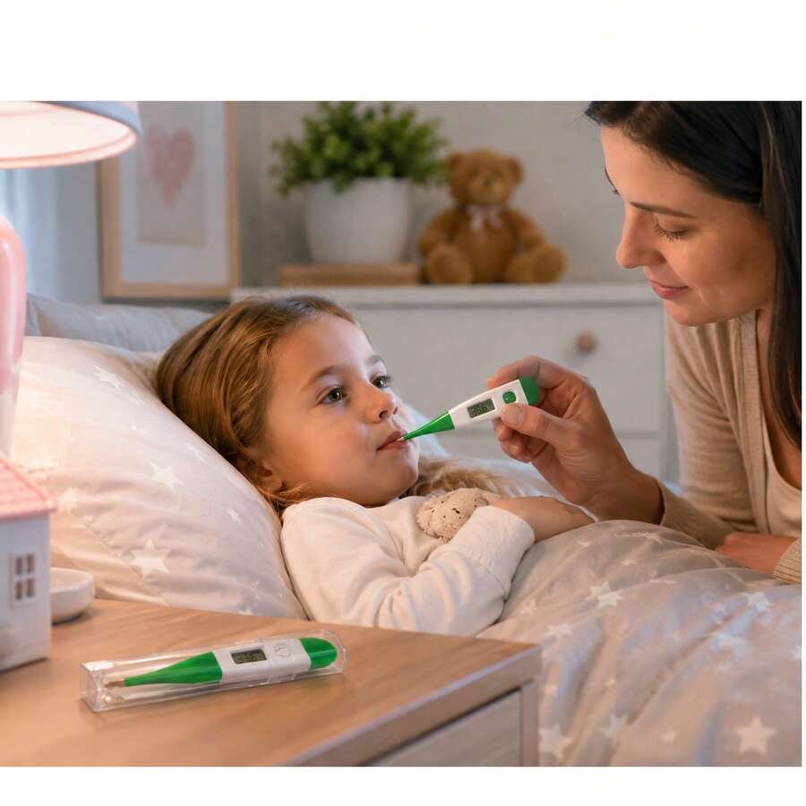 THE BABY SHOP Pocket Medical Digital Thermometer With Screen - Green - View 1