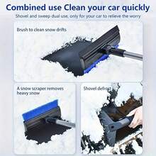 1pc Car Snow Scraper, Detachable Multi-Function Snow Brush, Glass Ice Scraper, Winter Snow Removal And Ice Clearing Tool - A - View 5
