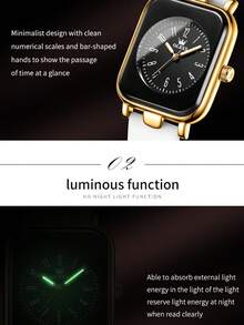 OLEVS Women's Watches Simple Elegant Quartz Wristwatch Original Waterproot Slicone Strap Luminous Hands Fashion Style - One Size - View 7