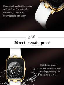 OLEVS Women's Watches Simple Elegant Quartz Wristwatch Original Waterproot Slicone Strap Luminous Hands Fashion Style - One Size - View 8
