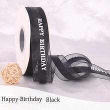 Happy Birthday Chiffon Ribbon~Bowknot Ribbon Packaging Bouquet Clothing Cake Gift Box Ribbon - Multicolor - View 16