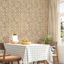 1 Roll 2D Hollow Geometric Self-Adhesive Wallpaper, Removable Sticker, Wall Cabinet Home Decor, Decorative Wall Sticker, Home Decor And Accessories, 17.32in Wide, Tenant Friendly, DIY Decorative Sticker - Geometry - View 6