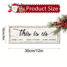 This Home, Our Warm Moments - Wooden Decorative Sign, Home Decor, Farmhouse Style Inspirational Art, Multi-Functional Room Decoration, English Text, Suitable For Halloween, Christmas Holiday Party Supplies - Rose Gold - View 6