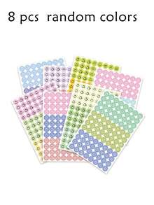 Colorful Letter And Number Stickers, Colorful Smiling Face Stickers, Self-Adhesive, Paper, Waterproof And Durable - Suitable For Scrapbook Decoration DIY Crafts, Diary Writing And Calligraphy Design, Essential School Supplies - A - View 13