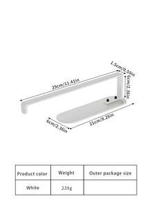 Carbon Steel Under Cabinet Paper Towel Holder, Keeps Paper Rolls Organized, Easy One-Handed Tearing, Suitable For Standard Kitchen Paper Towels, Ideal For Home Kitchens, Rental Apartments And Campers, Saves Countertop Space, Keeps Cooking Area Neat And Tidy - Multicolor - View 12