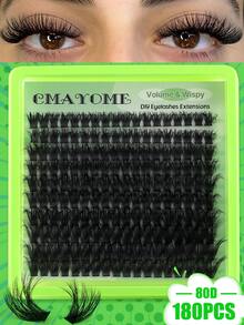 Special Offer Portable Pack 200/180/160/140/120Pcs 8D Luxury Fluffy DIY Eyelashes,10-18mm Mixed Length Eyelash Extensions,Russian D Curl Volume Reusable False Eyelashes For Beginners, Easy To Use, Portable Eyelash Clusters, Individual False Eyelashes - D - View 14