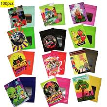 100pcs Reusable Mixed Design Plastic Mylar Bags, Zip Lock Mylar Bags For Jewelry Collection, Artwork, Crafts, Sewing, Party Decorations, Industrial Scientific Packaging Supplies, Anime Cartoon Pattern Gift Pack Bags, Suitable For Spring, Valentine's - 7x10cm/2.75x3.93inch - View 7