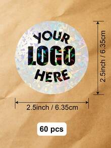 Custom Round Logo Stickers For Business, Personalized Crached Window Holographic Circle Sticker Label For Business Logo , Customized Waterproof Stickers With Image And Text. Custom Sticker For Business Logo, Bakery - Crushed Glass Laser - View 8