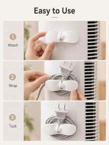 5/10pcs Set Uniform Color Small Household Cable Organizer Box, Kitchen Power Cord Storage Organizer, Home Cable Storage And Management Tool, Suitable For Home And Office Cable Management Bracket, Fits Various Household Appliances And Electronic Devices, Convenient For Cable Tangle Management - Multicolor - View 6