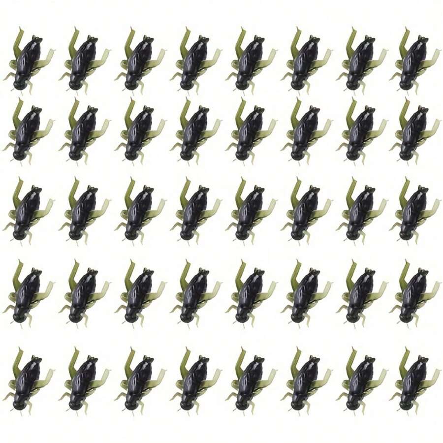 10/20/40pcs Cricket Lure Soft Bait 2.5cm 0.6g Insect Soft Bait Fishing Lure Supplies - Green - View 1