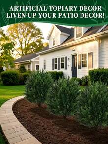 PKFC Artificial Sun-Resistant Cypress Tree With Ground Stake, Potted Faux Pine Greenery, Suitable For Garden Decor, Outdoor Halloween Decoration, Christmas Ornament - Multicolor - View 7