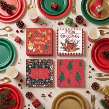 Christmas Napkins, Holiday Paper Napkins With Christmas Tree, Gingerbread Man, Hot Cocoa And Plaid Patterns, Disposable Dinner Cocktail Napkins, Suitable For Christmas Party Table Decor - Style 1 - View 5