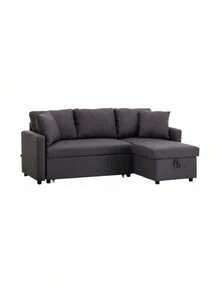 Sofá Cama Easy Living con Almacenamiento Segovia Gris Oxford - Gris Oscuro - Ver 4