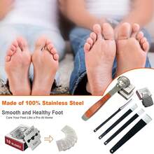 36pcs Ingrown Toenail Removal Kit With Callus Scraper And Storage Box, Foot Care Tools For Foot Callus And Dead Skin Removal, Pedicure Knife (1 Stainless Steel Foot File, 1 Foot Rasp, 4 Pedicure Knives, 3 Replacement Blades) - Pedicure Tool Set - View 7