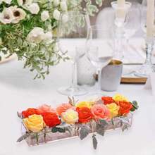 1pc Transparent Acrylic Flower Box Suitable For Weddings, Parties, Home Tabletop And Store Display, Multi-Hole Lid Design To Fix Flower Stems, Can Insert Roses And Artificial Flowers To Create Floral Arrangements, Transparent Box Body Can Hold Water For Freshness, Rectangular And Square Multiple Sizes Available, Enhances Scene Atmosphere, A Versatile Flower Container For Decoration And Storage - Multicolor - View 5