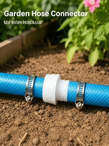 3pcs 1 Inch Hose Connector, HDPE Plastic Straight Hose Connector, Suitable For Flexible Water Pipe/Garden Watering Hose/Irrigation Hose, Quick Connect Hose Extension Connector, Requires Clamp For Fixing - Multicolor - View 4
