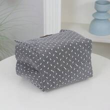 DLIU 1pc New Handbag Lunch Bag Bento Box Storage Bag Commuter Tote Suitable For Work Meals Outdoor Picnic Daily Use Thickened Fabric Material Main Compartment Semi-Closed Zipper Two Side Pockets Inner Lining - Grey - View 6