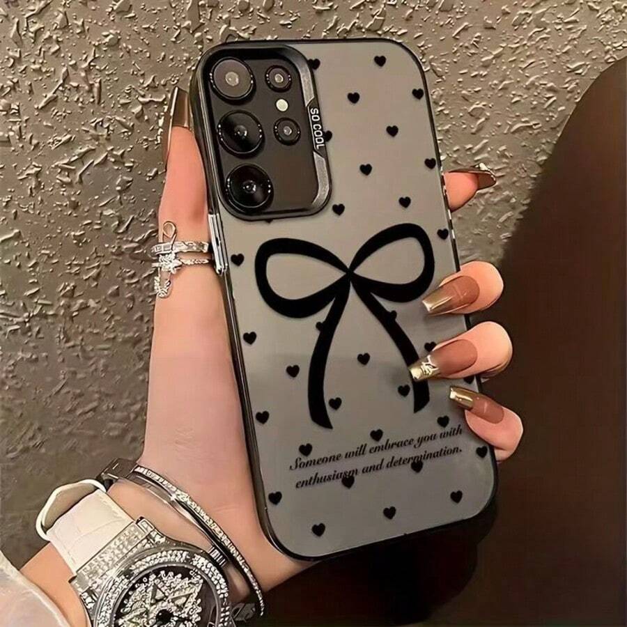 Girl Style Black Polka Dot Bow Phone Case Compatible With IPhone AIR, Anti-Drop Anti-Sweat Protective Cover - Multicolor - View 1