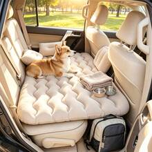Car Inflatable Mattress (Fits Multiple Car Models) Sedan Rear Seat Travel Sleeping Pad, Foldable Convenient Storage/Suitable For Camping Trips, Portable Car Sleep Mattress, Flocked Surface, Rear Seat Gap Filler, Travel Bed, Suitable For Road Trips, Outdoor Adventures And Long Distance Travel - Multicolor - View 3