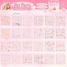 24/72pcs PET Film Cut Stickers Mini Icons, Suitable For Book Decoration Materials, Planner DIY Collage - Color - View 12