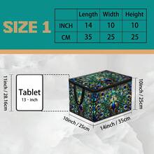 Multi-Size Options, Fun Cartoon Print Foldable Storage Box With Zipper Handle, Upgraded Fabric Large Capacity Storage Organizer, Suitable For Wardrobe, Dorm, Underbed Storage, Clothes, Bedding, Toys, Miscellaneous Items, Home Moving Organization - Multi-color - View 16