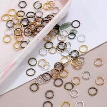 200Pcs 3-12mm Single Loop Open Jump Rings, Round Connector Rings For Necklace, Bracelet And Pendant Connection, Essential Accessories For DIY Jewelry Making - Jump Rings - View 1