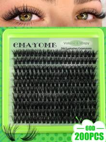Special Offer Portable Pack 200/180/160/140/120Pcs 8D Luxury Fluffy DIY Eyelashes,10-18mm Mixed Length Eyelash Extensions,Russian D Curl Volume Reusable False Eyelashes For Beginners, Easy To Use, Portable Eyelash Clusters, Individual False Eyelashes - D - View 16