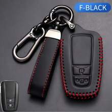 Leather Car Key Case Full Cover Shell For Prius Camry Corolla CHR C-HR RAV4 Land Cruiser Prado Keychain Accessories - one-size - View 5