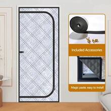 Aluminum Foil Oxford Fabric U-Shaped Zipper Door Curtain, Thickened Thermal Insulation Windproof Sealed Heat Barrier, For Home Use - Insulated Door Curtain - View 3