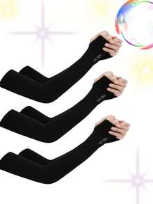 Unisex Lightweight Breathable UV Protection Long Cooling Arm Sleeves, Suitable For Driving, Cycling, Fishing And Outdoor Activities - Multicolor - View 1