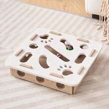 1pc Multifunctional Felt Cat Interactive Puzzle Treasure Hunt Toy Box, Tool-Free Assembly Cat Maze With Random Color Balls, Detachable Top Cover Easy To Clean, Scratch-Resistant And Durable Indoor Hunting Training Boredom Relief Toy, Suitable For Kittens And Adult Cats - Multicolor - View 6