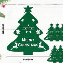 8pcs/44pcs Christmas Table Decor Set, Plaid Paper Napkins, Christmas Tree Cutlery Holder Bag, Christmas Dinner Party Home Table Decoration Supplies - Multicolor - View 6