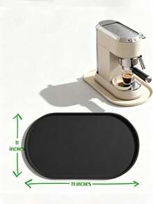 Silicone Coffee Machine Mat, Non-Slip Juicer Countertop Pad, High-Edge Coffee Machine Tray, Kitchen Appliance Protection Mat, Effectively Protects Countertop From Scratches, Non-Electric Kitchen Countertop Protection Pad - Solid Color - View 1