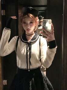 Sexy Knit Sweater, Women's Spring/Summer New Slim Fit Flattering Long Sleeve Top - Apricot - View 2