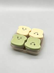 4pcs Cartoon Baby Food Containers/Toast Theme Baby Food Containers/Baby Food Containers/Material: PP/Capacity: 90ml/3.04fl Oz - Multicolor - View 8