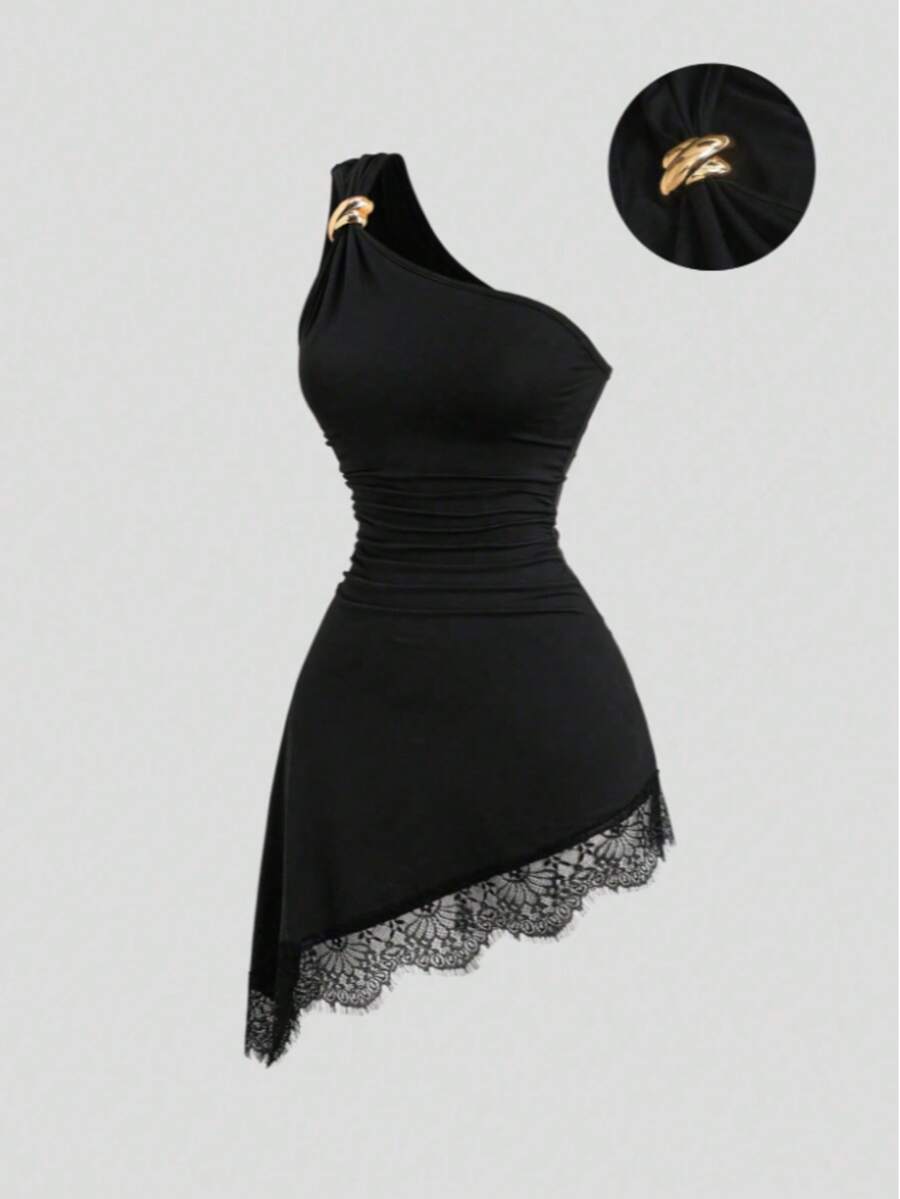 Women Short Dresses - Black - View 1