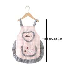 Personalized Mini Apron With Name/Number & Plaid Style - Ruffled Pocket Suitable For Baking, Birthday Party Costume, Durable Polyester Apron For/, Ideal Gift For Home, Baking Gifts - Multicolor - View 6