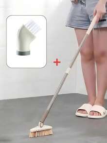 1pc Bathroom Floor Brush Set, Adjustable Length, Stiff Bristles For Powerful Cleaning, Suitable For Cleaning Bathroom Walls, Floors And Corners, Great Helper For Home Cleaning, Perfect For Back To School And Halloween Cleaning - Multiple Styles - View 11
