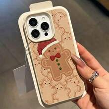 Autumn Q-Version Cartoon Gingerbread Man Cute Holiday Themed Shockproof Protective Phone Case Compatible With Apple 17 Pro Max, 17 Pro, 16 Plus, 15, 14 - Multicolor - View 3
