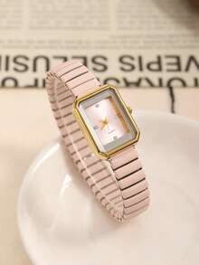 1pc Women's PU Strap Watch, Exquisite Snake-Shaped Small Dial, Vintage British Style, Niche Luxury Fashion Quartz Watch, Suitable For Wearing On Holidays, Parties, Weddings, Back To School Season, Christmas, Thanksgiving, Halloween, Easter And Other Occasions, Perfect Gift For Women. - Pink - View 4
