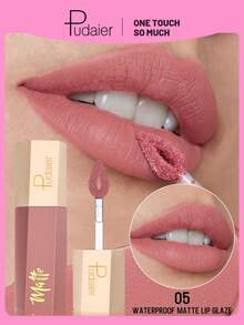 Pudaier Velvet Matte Lip Gloss, Long-Lasting Color, Smooth Application Without Clumping, No Cracking, Waterproof, Essential Makeup Tool, Perfect Gift For Women - 05 - View 1