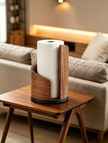 Cost-Effective Small Toilet Paper Roll Holder, Wooden Desktop Tissue Box, Home & Office Roll Paper Storage Box, Living Room & Bedroom Decorative Organizer, Solid Wood Material, Lightweight & Compact, Desktop Use, Space-Saving - Multicolor - View 6