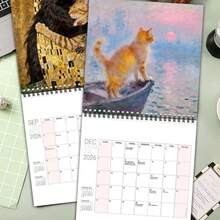 Kalender 2027: 12 Bulan Dua Sisi (Halaman) Kertas Tebal, 21,08x21,08cm Kalender Dinding Bertema Kucing Menjerit, Desain Warna Cerah, Cocok Untuk Perencanaan Pribadi Dan Dekorasi Kantor Dan Rumah yang Menyenangkan - Berbagai gaya - View 3